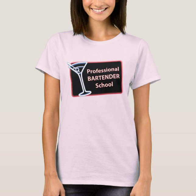 Professional Bartender School Logo Tee (Front)