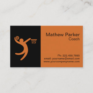 Professional Basketball Coach Business Card