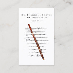 Professional Bassoonist and Bassoon Music Teacher Business Card