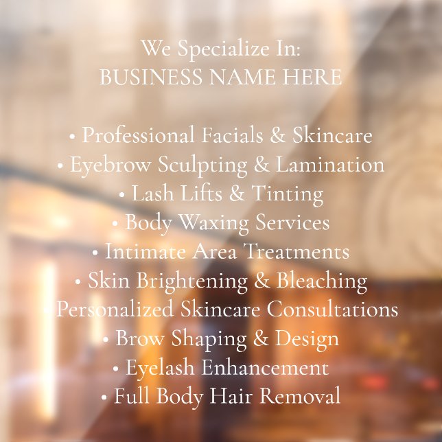 Professional Beauty Services (Sheet 2)