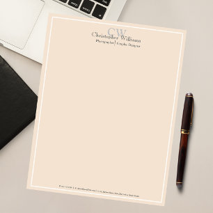 Professional Beige Minimalist Notepad