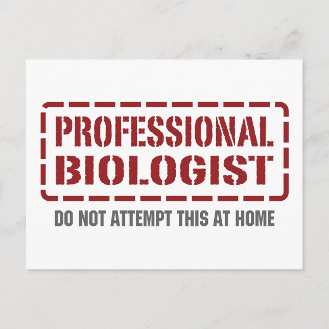 Professional Biologist Postcard (Front)