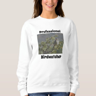 Professional Birdwatcher Sparrow Mosaic Nature Sweatshirt