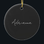 Professional black add your name handwriting retro ceramic tree decoration<br><div class="desc">This template can be customized to meet all personal occupations.</div>