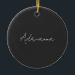 Professional black add your name handwriting retro ceramic tree decoration<br><div class="desc">This template can be customized to meet all personal occupations.</div>