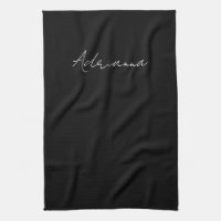 Professional black add your name handwriting retro