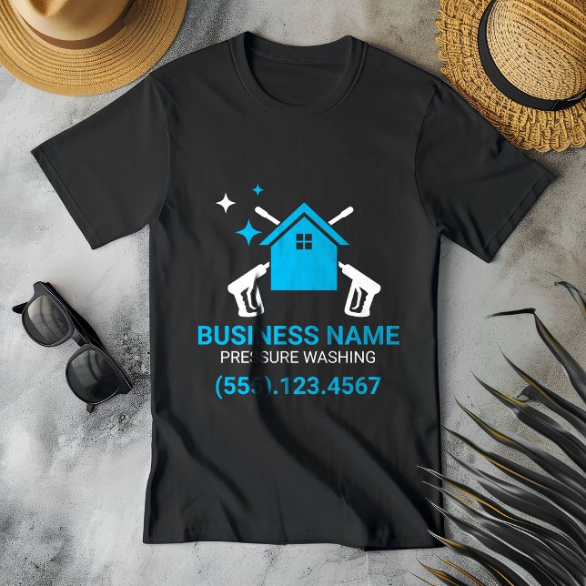 Professional Black and Blue Pressure Washing T-Shirt (Creator Uploaded)