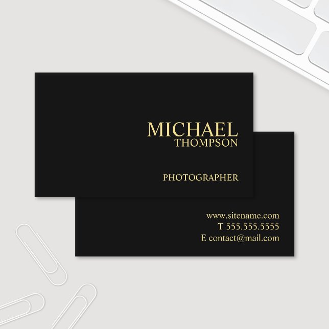 Professional Black and Gold Business Card (Creator Uploaded)