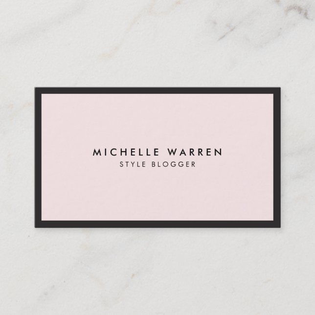 Professional Black and Pink Business Card (Front)