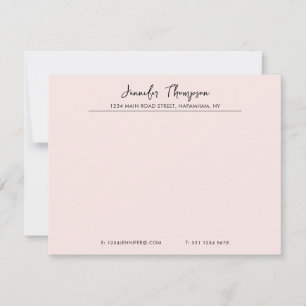Professional Black and Pink Script Business Card