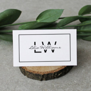 Professional Black and White Business Card