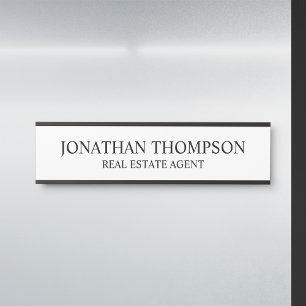 Professional Black and White Door Sign