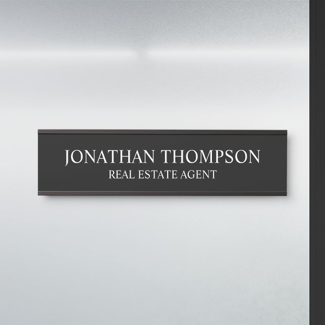 Professional Black and White Door Sign (Creator Uploaded)