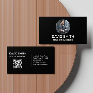 Professional Black and White Photo Business Card