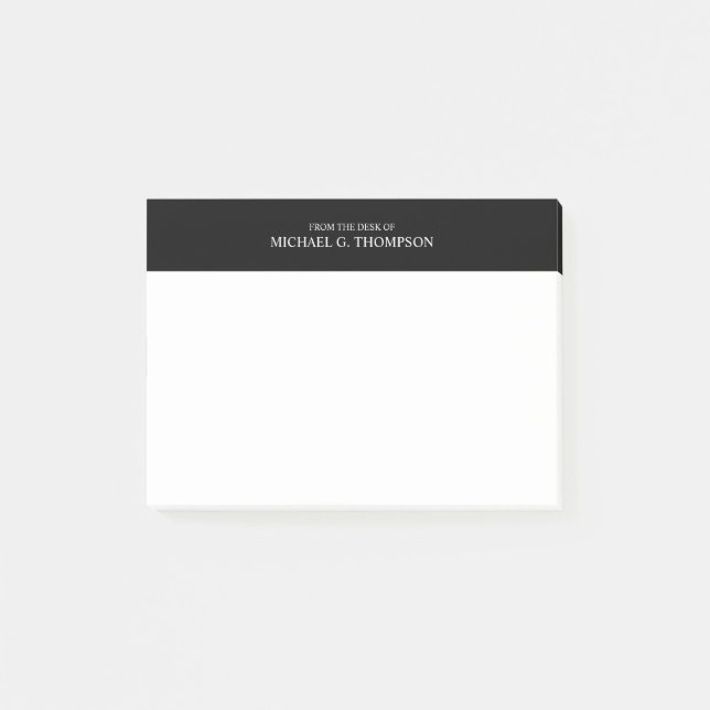 Professional Black and White Post-it Notes (Front)