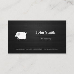 Professional Black and White Sheep Symbol Icon Business Card