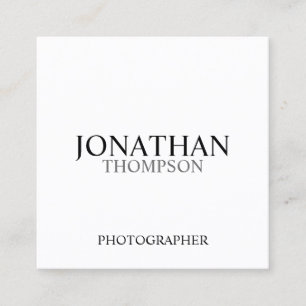 Professional Black and White Square Business Card