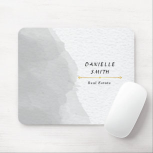 Professional Black and White Watercolor Mouse Pad