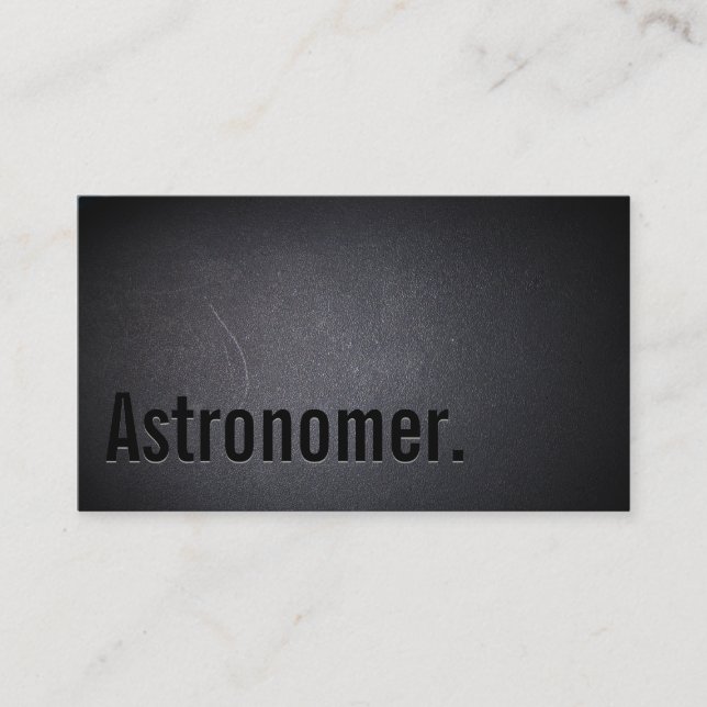 Professional Black Astronomer Business Card (Front)