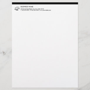 Professional Black Border Lawyer/Attorney Customized Letterhead