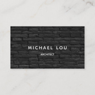 Professional Black Bricks Constructions Architect Business Card