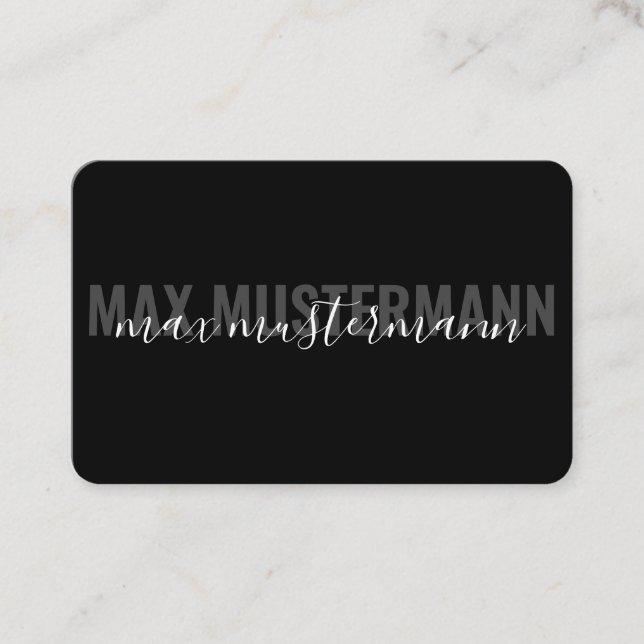 Professional Black Business Cards Template - Vi (Front)