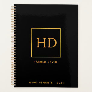Professional Black Business Planner Personalised