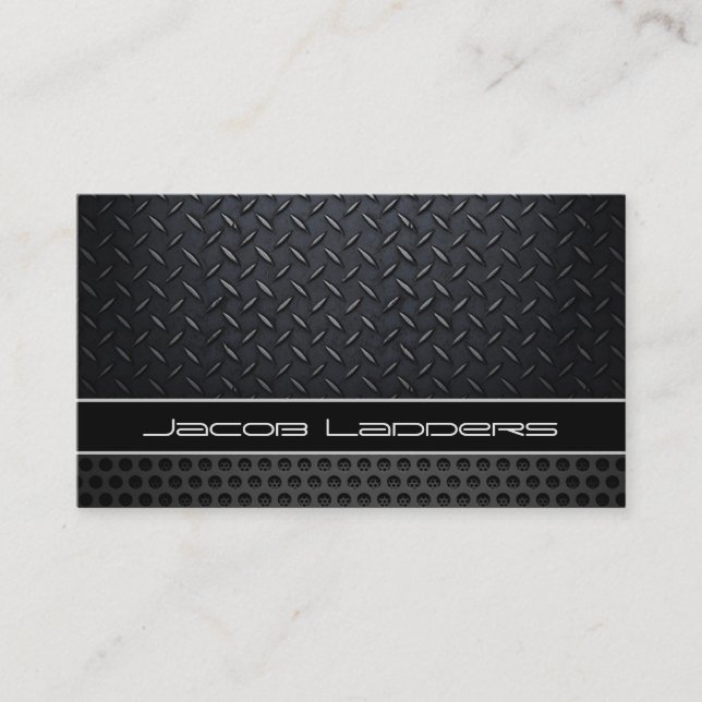 Professional Black Carbon Fibre Auto Design Business Card (Front)
