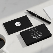 Professional Black Circle Logo Modern