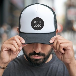 Professional Black Custom Company Logo Business Trucker Hat
