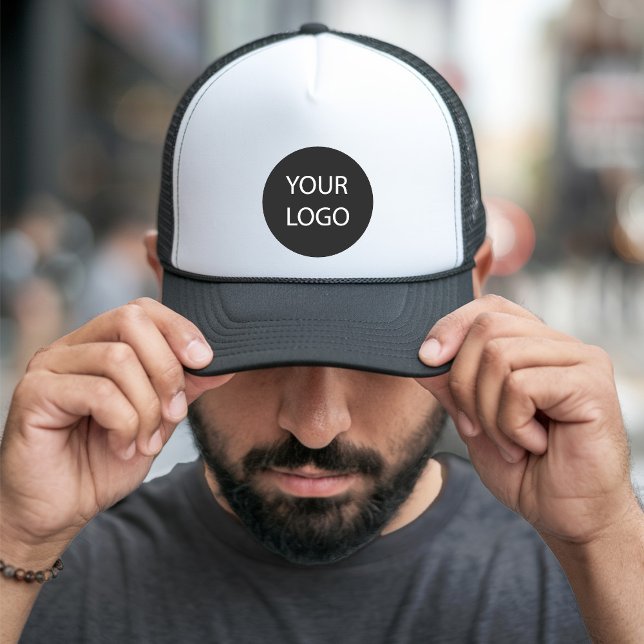 Professional Black Custom Company Logo Business Trucker Hat (Creator Uploaded)