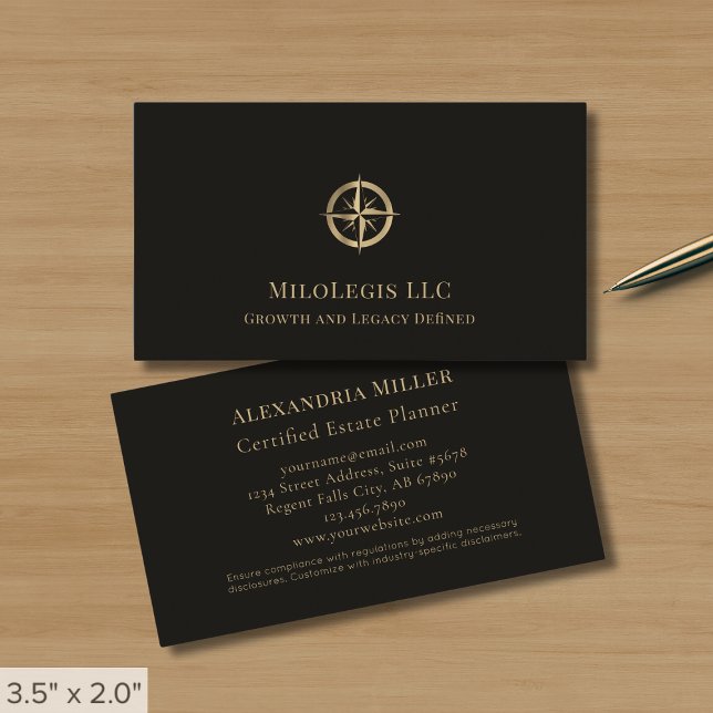 Professional Black Custom Logo Business Card (Creator Uploaded)