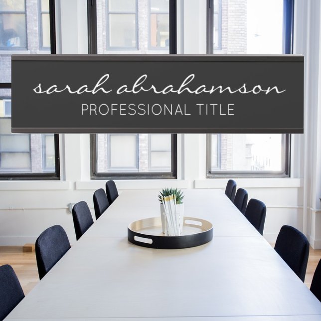 Professional Black Door Sign Long Name (Creator Uploaded)