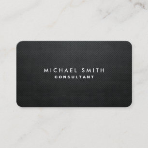 Professional Black Elegant Modern Plain Simple Business Card