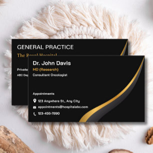 Professional Black Gold Modern Elegant Minimalist Business Card