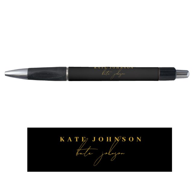 Professional Black Gold Signature Script Monogram (Professional Black Gold Signature Script Monogram Pen)