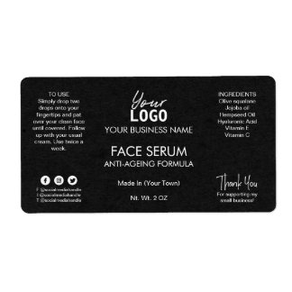 Professional Black Kraft Texture Face Oil Serum