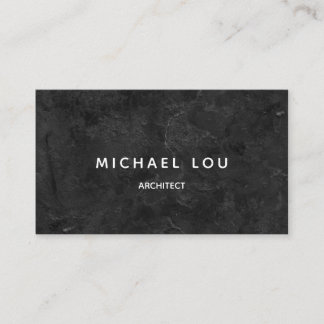 Professional Black Minimal Modern Architect Business Card