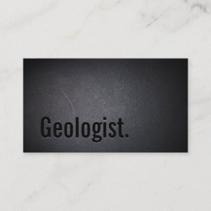 Professional Black Minimalist Geologist  Business Card