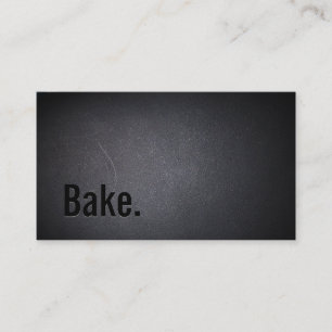 Professional Black Out Bake Business Card