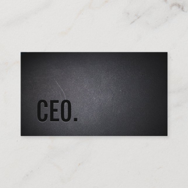 Professional Black Out CEO Business Card (Front)