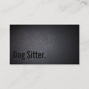 Professional Black Out Dog Sitter Business Card
