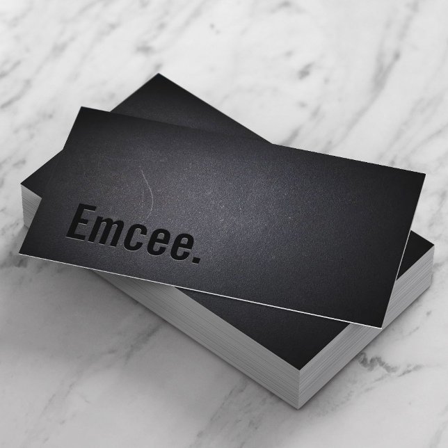 Professional Black Out Emcee Business Card (Creator Uploaded)