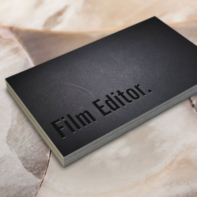 Professional Black Out Film Editor Business Card (Creator Uploaded)