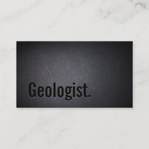 Professional Black Out Geologist Business Card