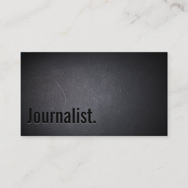 Professional Black Out Journalist Business Card (Front)
