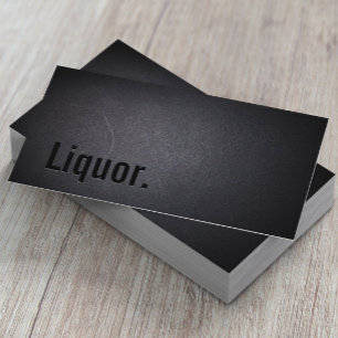 Professional Black Out Liquor Business Card