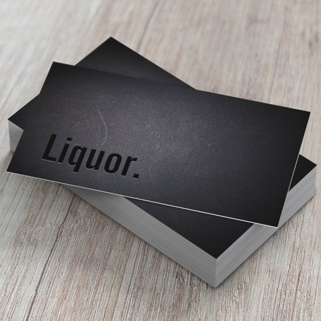 Professional Black Out Liquor Business Card (Creator Uploaded)