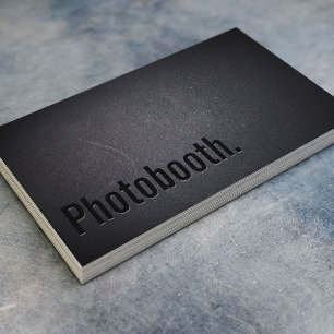 Professional Black Out Photo Booth Business Card