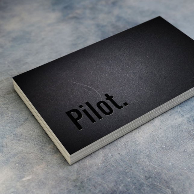 Professional Black Out Pilots Business Card (Creator Uploaded)